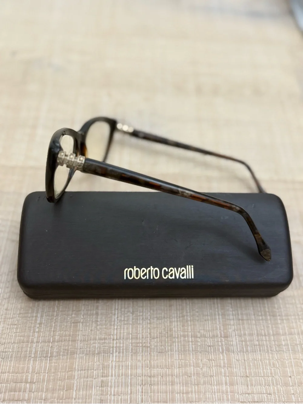 Roberto Cavalli Women's Tortoise Shell Cat-Eye Glasses in Brown and Black